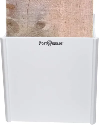 Vista 7 de Post Shields protegen a los postes de los buzones y las cercas de daños por cortadora de césped, 3.5 por 3.5 por 4 pulgadas, negro, Bronce
