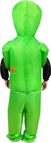 Vista 3 de Camlinbo Disfraz inflable de Halloween de alienígena para hombres y adultos, extraterrestre que sostiene persona, disfraz de Halloween, fiesta