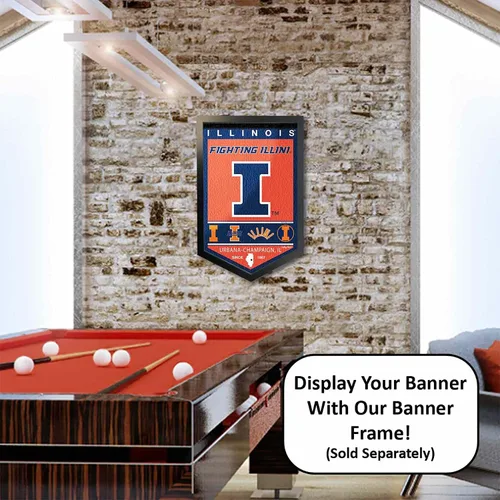Vista 5 de Banderín de Illinois Fighting Illini Heritage History