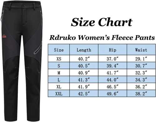 Vista 7 de Rdruko Pantalones de nieve para mujer, impermeables, aislados, con forro polar, térmico, para esquí, senderismo, snowboard