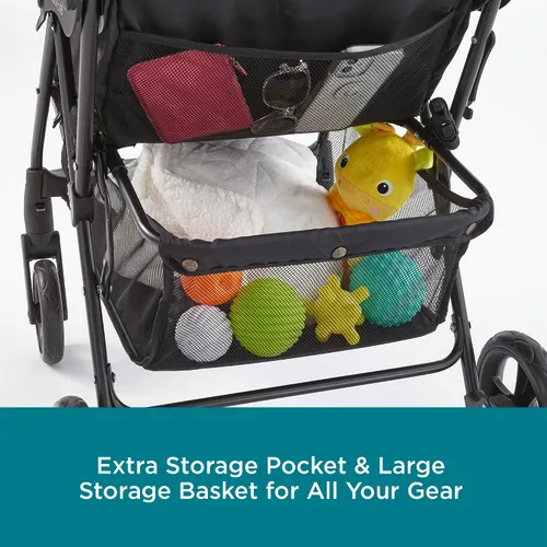 Vista 6 de Contours Quick Elite - Cochecito de bebé, cochecito de viaje ligero y compacto, compatible con asiento de automóvil infantil, asiento reclinable