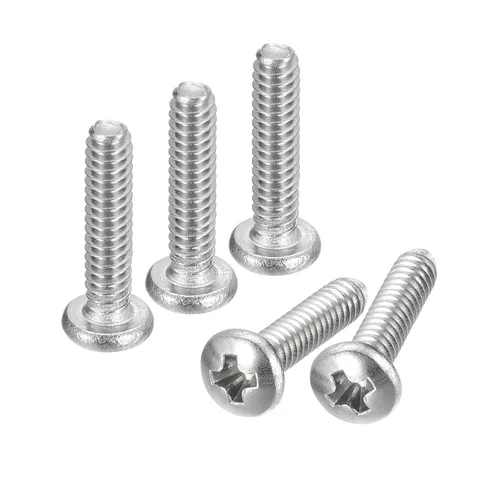 Vista 55 de uxcell Tornillos de máquina de cabeza redonda de 1/4-20x1, tornillo de acero inoxidable 304 18-8, accionamiento Phillips, totalmente roscado