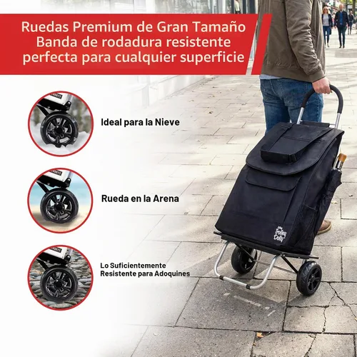 Vista 7 de dbest products - Carrito plegable de compras Trolley Dolly, Negro