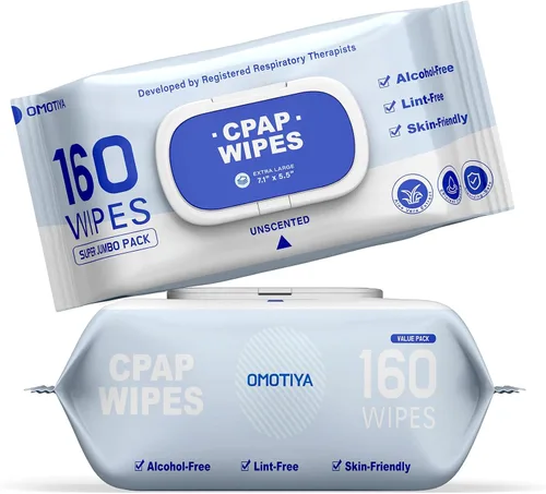 Vista 9 de CPAP - Toallitas para máscara con aroma a cítricos, paquete súper jumbo de 160 unidades, extra grandes y húmedas, sin pelusas, sin alcohol, seguras