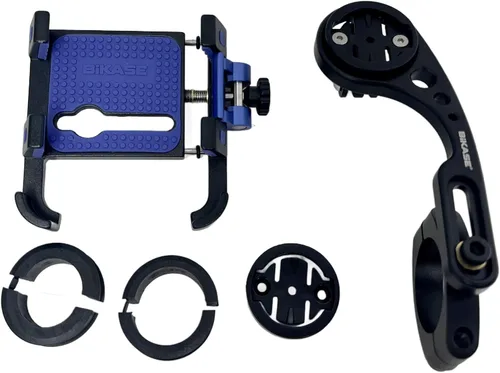Vista 4 de BiKase BiKGrip - Soporte para teléfono para bicicleta con soporte para computadora, soporte compatible con Garmin, abrazadera para teléfono celular