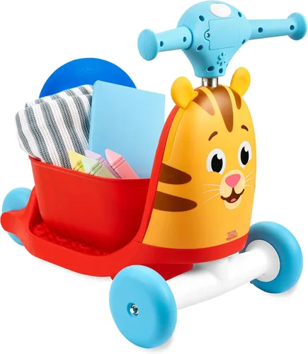 Vista 6 de Skip Hop Andador de actividad con empuje 3 en 1 para bebés a scooter para niños pequeños, Daniel Tiger