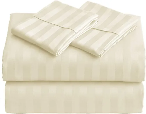 Vista 36 de Juego de sábanas premium de 4 piezas - Sábanas de cama de algodón tamaño individual - 100% algodón - 300 número de hilos - Sábana bajera ajustable