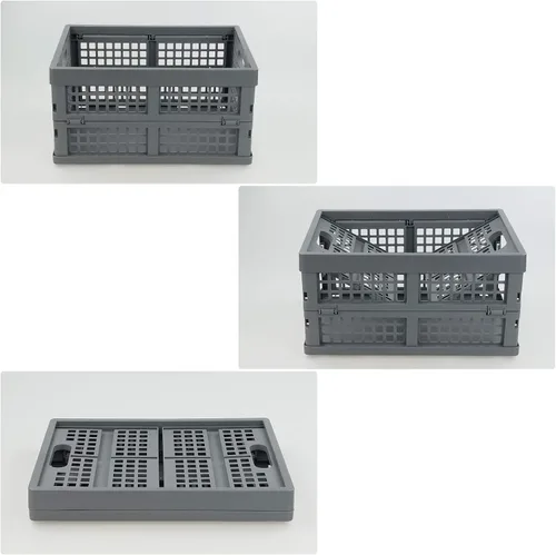 Vista 3 de 3 paquetes de cajas plegables de plástico, contenedor plegable, cajas plegables de 15 L