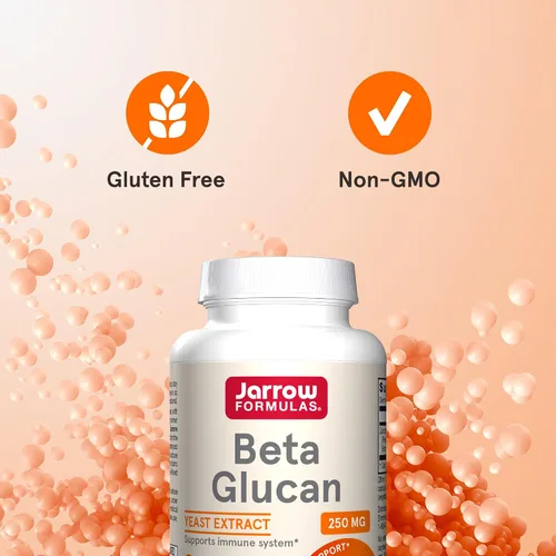 Vista 5 de Jarrow Formulas® Beta glucano, suplemento dietético, apoyo inmunológico para la salud inmunológica, 60 cápsulas, suministro para 60 días