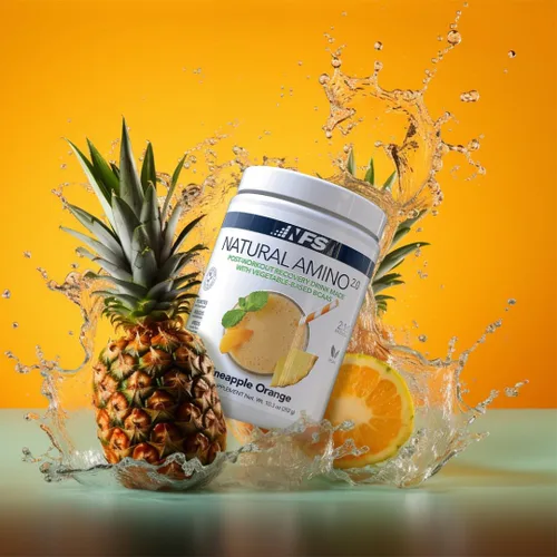 Vista 7 de NF Sports Amino natural. Aminoácidos BCAA 2:1:1 en polvo. Polvo de preentrenamiento BCAA Energy para recuperación muscular. Apto para dieta