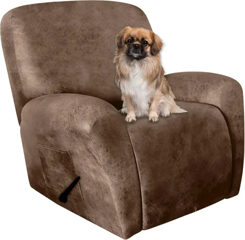 Vista 43 de ANARACHON Fundas para Sillas Reclinables Tipo Cuero, 4 Piezas Funda para Sillón Reclinable Lazy Boy, Protector de Muebles - Funda Suave Lavable