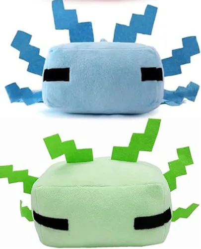 Vista 2 de HQRYSH Axolot Juguete de Peluche Relleno Almohada Suave, Adecuado para Entusiastas de Videojuegos, Fiestas de Cumpleaños de Niños, Regalo Preferido