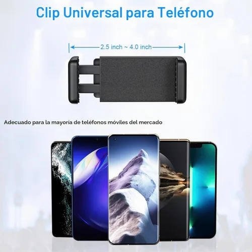 Vista 5 de Soporte de Teléfono para Pie de Micrófono Soporte de Teléfono Ajustable para Pie de Micrófono Soporte de Música