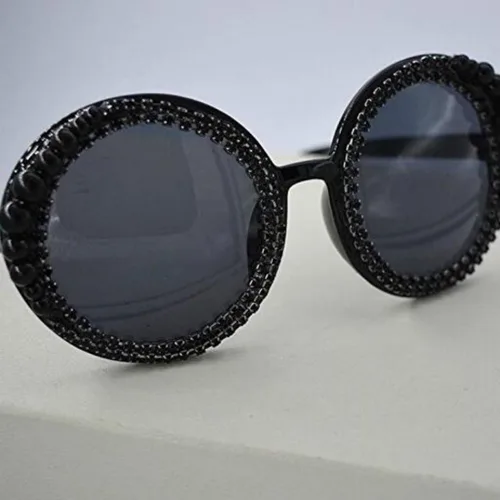 Vista 6 de Gafas de sol barrocas de moda con borlas retro para mujer