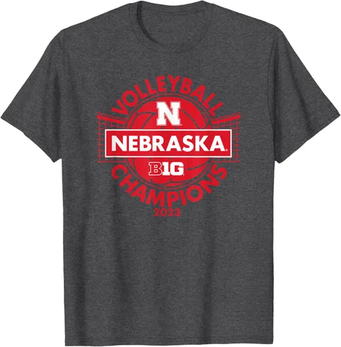Vista 14 de Nebraska Cornhuskers Big Ten Champs 2023 - Camiseta de voleibol para mujer, Negro