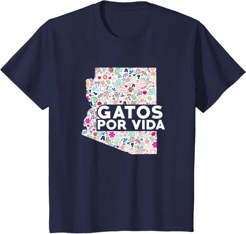 Vista 6 de Camiseta de la Universidad de Arizona Wildcats Gatos Por Vida, Azul