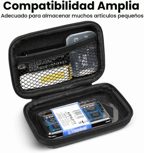 Vista 4 de Estuche para Auriculares, RISETECH Estuche de Transporte para Auriculares Soporte de Almacenamiento Mini Bolsa Auriculares Bolsa Pequeña Accesorios
