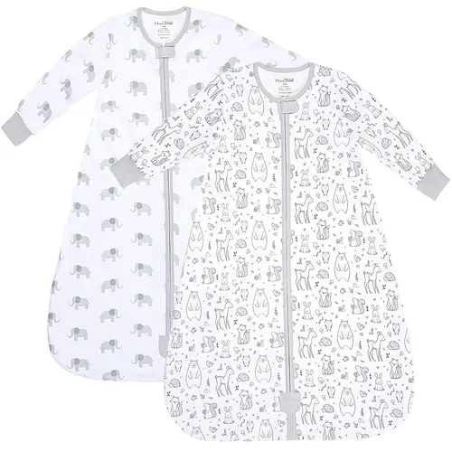 Vista 20 de Mama Cheetah Saco de dormir para bebé de 0.5 TOG, Manta portátil de algodón orgánico para bebé con cremallera bidireccional, Saco de dormir