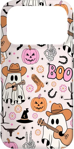 Vista 30 de Spooky Ghost Cowboy Cute Halloween Boo Western Retro Pastel Case for iPhone 17