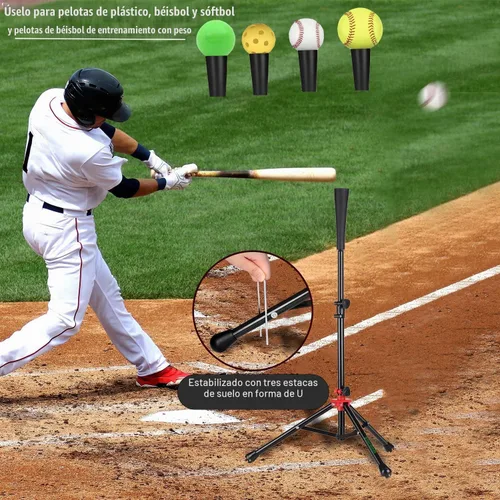 Vista 2 de Storgem Baseball Softball Batting Tee, Adjustable Height Tripod Stand