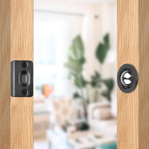 Vista 4 de Eco-Fused Cierre de bola ajustable para puerta, herrajes de rodamiento de bolas negros con resorte, compatible con la mayoría de puertas, armarios