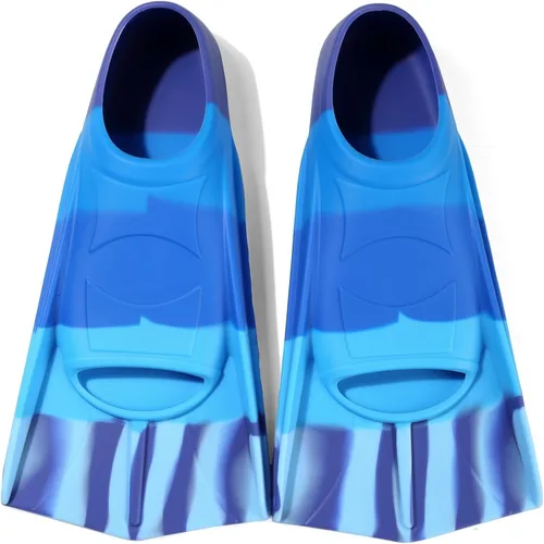 Vista 45 de Aletas de natación para niños, aletas cortas para niños y jóvenes, aletas de natación para entrenamiento de natación para niños, niñas, niños