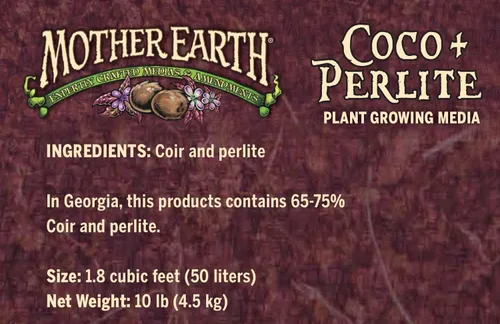Vista 5 de Mother Earth - Mezcla de coco + perlita, medios de cultivo para jardinería en interiores y exteriores, 1.8 pies cúbicos