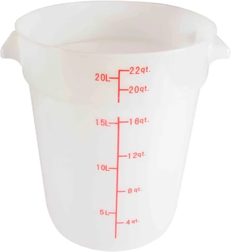 Vista 9 de TrueCraftware Tapa redonda blanca de 1 cuarto para contenedor redondo de polipropileno para almacenamiento de alimentos, 1 pieza (tapa de 1 cuarto)