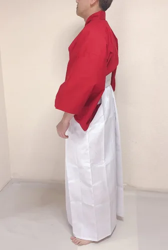 Vista 9 de Uniforme Samurái Japonés Hakama RD×WH UMA M