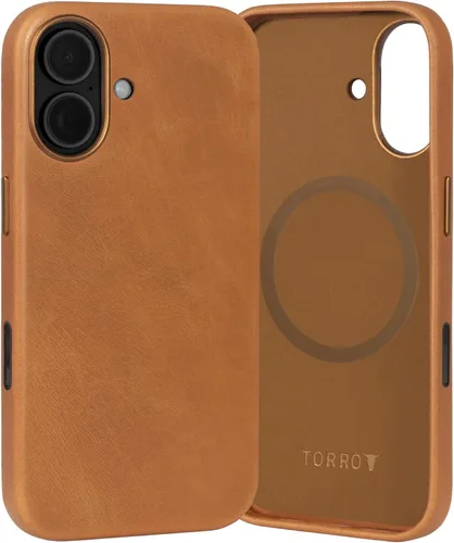 Vista 14 de Funda Premium de Piel TORRO Compatible con iPhone 17 de 6.3” 2025 – Funda Ultra Delgada con Amortiguación de Piel Genuina Compatible con MagSafe