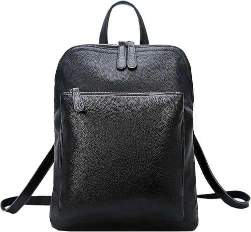 Vista 2 de Heshe Mochila de piel vintage casual para mujer para damas y niñas