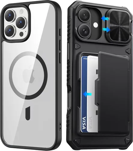 Vista 110 de Funda transparente para iPhone 11 con protector de pantalla, compatible con Magsafe, antiamarilleo, protección de grado militar, a prueba de golpes