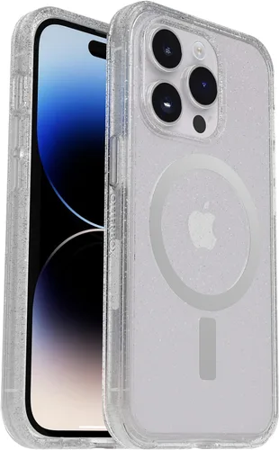 Vista 11 de Funda antimicrobiana OtterBox Symmetry Series Series+ con MagSafe para iPhone 14 Pro (SOLAMENTE) - Embalaje no minorista - Azul/Rojo Arizona Sunrise