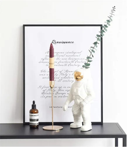 Vista 7 de Uterstyle Figura de astronauta de cerámica, estatua de astronauta, jarrón temático aeroespacial, manualidades, decoración del hogar, regalo de Dorado