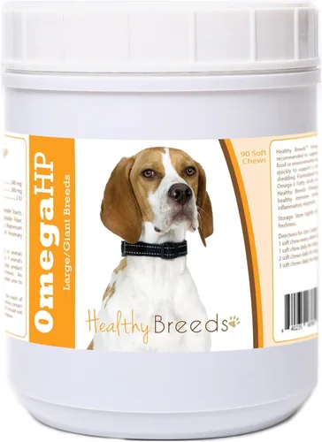 Vista 195 de Healthy Breeds Affenpinscher Omega HP - Masticables suaves para piel y pelaje, 60