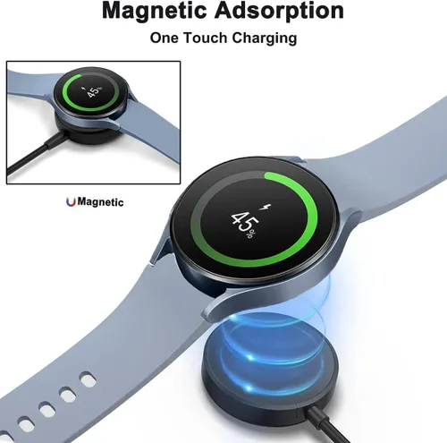 Vista 5 de Cargador USB para Samsung Galaxy Watch, base de carga compatible con Samsung Galaxy Watch 6/6 Classic/5 Pro/5/4/4 Classic/ 3/Active 2/Active, 3.3