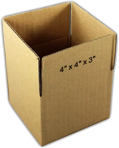 Vista 2 de EcoSwift Caja de embalaje de cartón corrugado 4x4x3 Caja de envío móvil por correo Caja de envío Caja de cartón 4 x 4 x 3 pulgadas