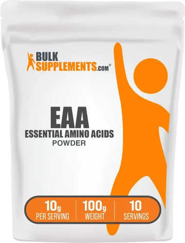 Vista 6 de BulkSupplements. com Essential Aminoácidos en polvo - Suplemento de aminoácidos esenciales, polvo EAA - Sin sabor y sin gluten, 0.35 oz por porción