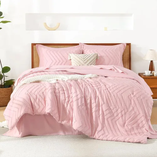 Vista 32 de Litanika Juego de edredón individual XL - 5 piezas Boho copetudo cama en una bolsa Azul Egeo
