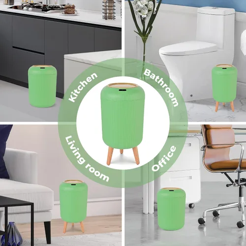 Vista 28 de Pukomc Papelera con sensor inteligente, conveniente e higiénico, fácil de usar, sensor de tecnología, impermeable, papelera de plástico para cocina