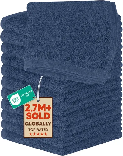 Vista 10 de Utopia Towels Juego de 12 paños de algodón – 100% algodón hilado en anillo, paños de franela de alta calidad, altamente absorbentes y suaves al