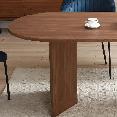 Vista 5 de JUSTONE Mesa de comedor grande para mesa de comedor de 4, 6, 8 asientos, rectangular, mesa larga de cocina moderna, mesa de conferencia de comedor