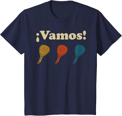 Vista 31 de Camiseta Vamos Padel Player Sport en Español Retro Hombre