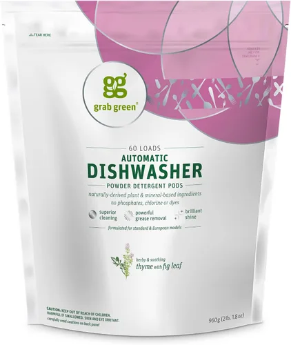 Vista 12 de Líquido lavavajillas automático Grab Green, 71100, Libre de fragancia, Verde, 1, 1 Fragrance free; Plant & mineral based; Enzyme-powered; Velcro
