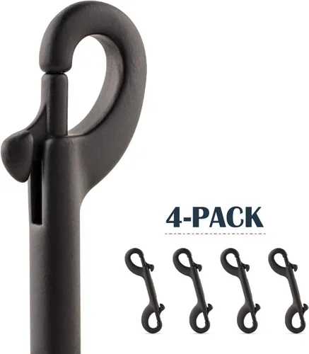 Vista 5 de Flourish Gancho a presión de perno de doble cara resistente, acero inoxidable, gancho multiusos de 4 pulgadas con aberturas de 1/2 pulgada, ideal