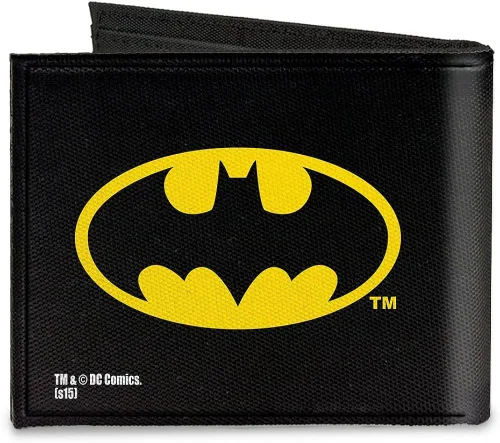 Vista 2 de buckle-down lona portafoliosBatman negroamarillo accesorio