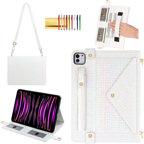 Vista 32 de Funda tipo bolso para iPad mini de 5ª/4ª/3ª/2ª/1ª generación de 7.9 pulgadas, Techcircle funda ligera tipo folio con soporte bandolera con billetera