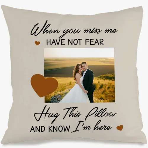 Vista 16 de Personalized Birthday Photo Pillow Case Using one Central Picture with Custom Text Creating a Festive Cushion That Also Holds Gift Meaning