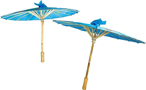 Vista 4 de TJ Global Pack de 2 sombrillas japonesas chinas de 33 pulgadas para bodas fotografías disfraces cosplay decoración y otros eventos 2 paraguas