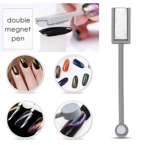 Vista 4 de 11 imanes de uñas, imanes de ojo de gato para uñas, barra magnética de esmalte de uñas, kit de diseño de uñas 3D, esmalte de gel magnético